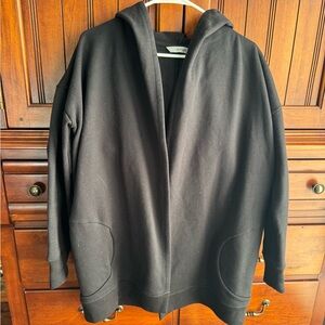 Athleta Black Hooded Cardigan